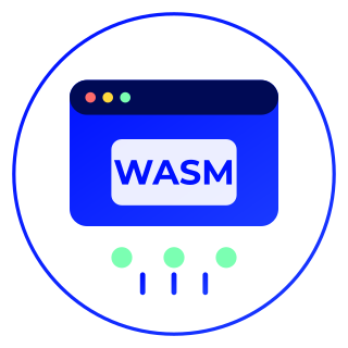 Browser-CPU illustration showing how WikiPlus tools process files locally instead of round-tripping them to a remote server.