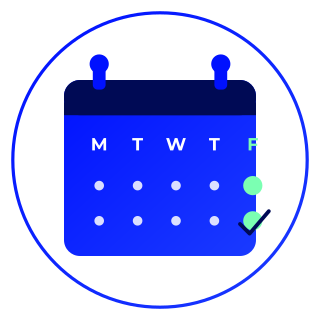 Calendar illustration showing weekly release cadence: new tools published as the underlying technology reaches production stability and existing tools patched within seven days of bug reports.